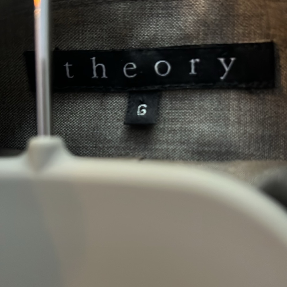 Theory Wool Blazer: 2-Button Structured Shoulders… - image 3